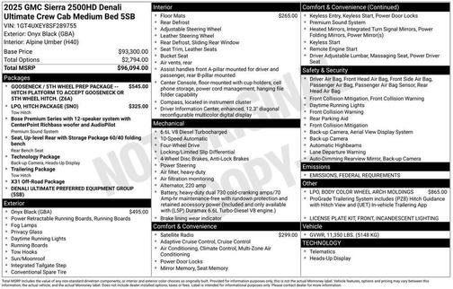 2025 GMC Sierra 2500 Denali Ultimate