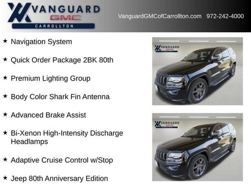 Diamond Black Crystal Pearlcoat 2021 Jeep Grand Cherokee 80th Anniversary 4x2