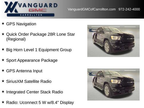 Diamond Black Crystal Pearlcoat 2022 RAM 1500 Big Horn/Lone Star