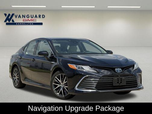 Midnight Black Metallic 2021 Toyota Camry Hybrid XLE