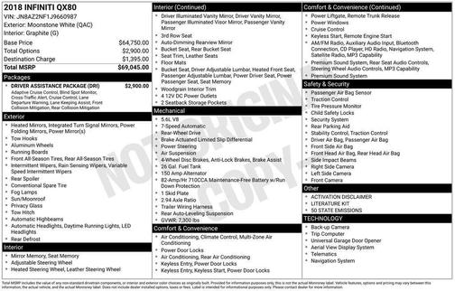 2018 INFINITI QX80 Base