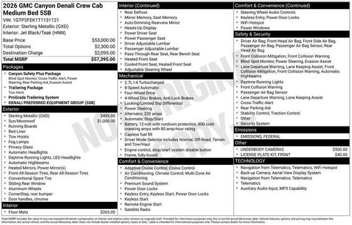 2026 GMC Canyon Denali