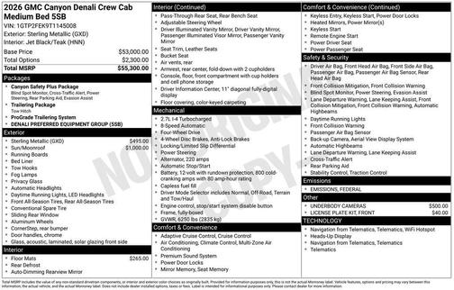 2026 GMC Canyon Denali