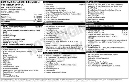 2026 GMC Sierra 2500 Denali