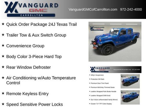 Hydro Blue Pearlcoat 2024 Jeep Gladiator Texas Trail