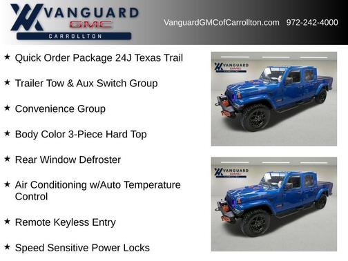 Hydro Blue Pearlcoat 2024 Jeep Gladiator Texas Trail