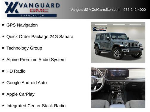 Anvil Clear Coat 2024 Jeep Wrangler 4-Door Sahara 4x4