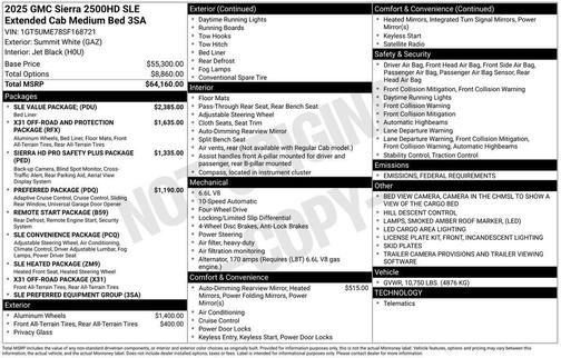 2025 GMC Sierra 2500 SLE