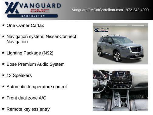 Solid Gray/Super Black 2023 Nissan Pathfinder Platinum 4WD
