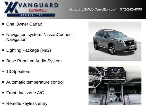 Solid Gray/Super Black 2023 Nissan Pathfinder Platinum 4WD