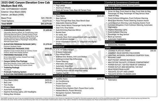 2025 GMC Canyon Elevation