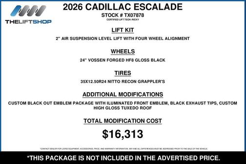 2026 Cadillac Escalade Sport Platinum