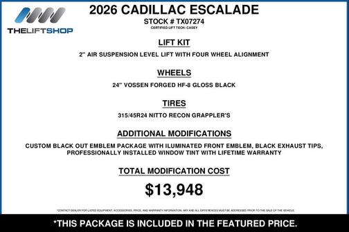 Vibrant White Tricoat 2026 Cadillac Escalade Sport Platinum