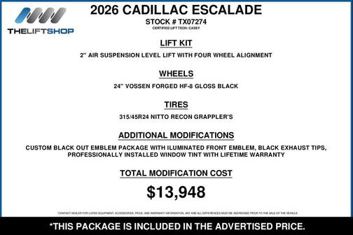 Vibrant White Tricoat 2026 Cadillac Escalade Sport Platinum