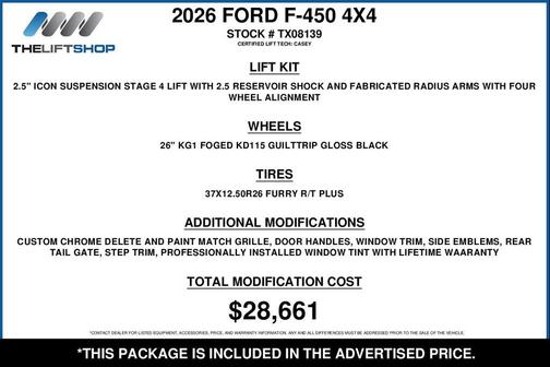 Agate Black Metallic 2026 Ford F-450 Platinum