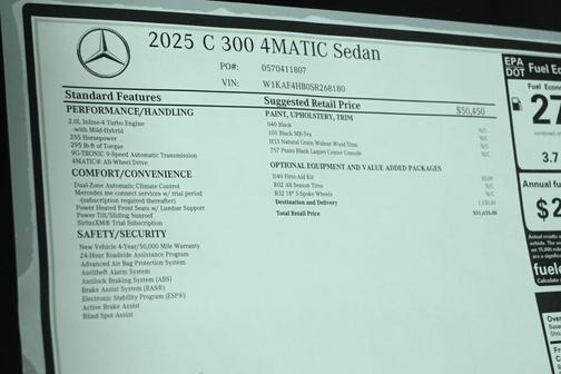 2025 Mercedes-Benz C-Class C 300 4MATIC