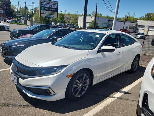 Platinum White Pearl 2019 Honda Civic EX