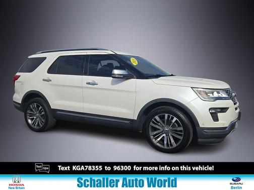 White Platinum Metallic Tri-Coat 2019 Ford Explorer Platinum