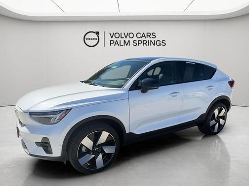 Crystal White Metallic 2023 Volvo C40 Recharge Pure Electric Twin Ultimate