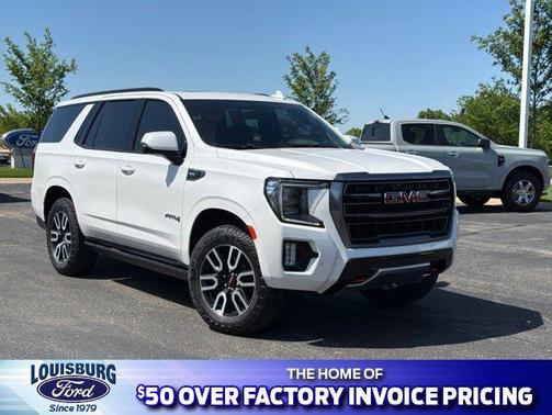 White Frost Tricoat 2021 GMC Yukon 4WD AT4