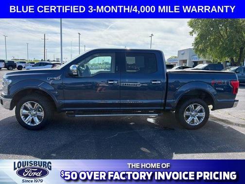 Blue 2018 Ford F-150 Lariat