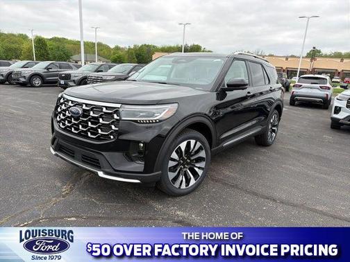 Agate Black Metallic 2026 Ford Explorer Platinum