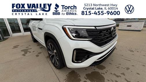 Opal White 2025 Volkswagen Atlas 2.0T SEL Premium R-Line 4MOTION