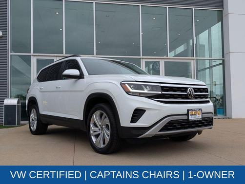 Pure White 2023 Volkswagen Atlas 2.0T SE w/Technology 4MOTION