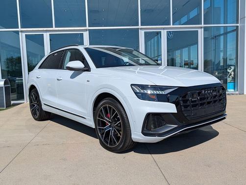 Glacier White 2023 Audi Q8 55 Premium Plus