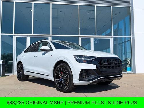Glacier White 2023 Audi Q8 55 Premium Plus