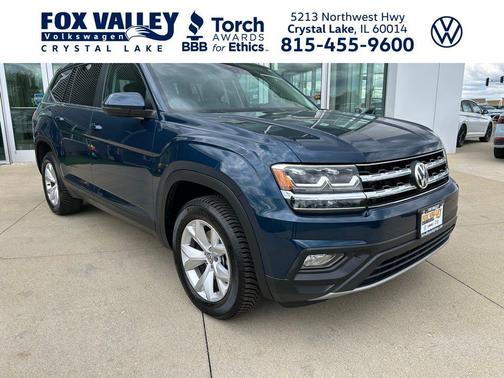 Blue Metallic 2019 Volkswagen Atlas 3.6L SE w/Technology
