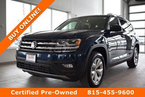 Blue Metallic 2019 Volkswagen Atlas 3.6L SE w/Technology