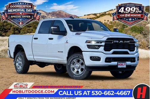 Bright White Clearcoat 2026 RAM 2500 Big Horn Crew Cab 4x4 6'4' Box