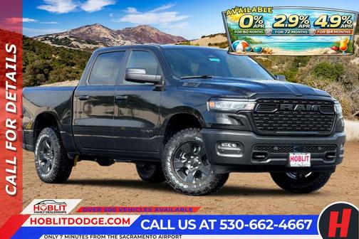 Diamond Black Crystal Pearlcoat 2026 RAM 1500 Warlock Crew Cab 4x4 5'7' Box