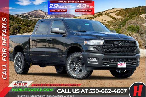 Diamond Black Crystal Pearlcoat 2026 RAM 1500 Warlock Crew Cab 4x4 5'7' Box