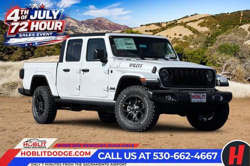 Bright White Clearcoat 2026 Jeep Gladiator Willys 4x4