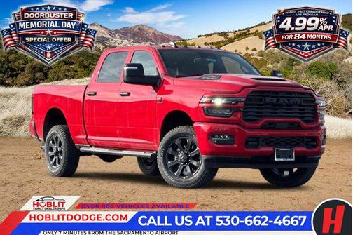 Flame Red Clearcoat 2026 RAM 2500 Black Express Crew Cab 4x4 6'4' Box