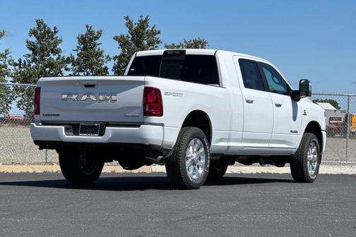 Bright White Clearcoat 2026 RAM 3500 Laramie Mega Cab 4x4 6'4' Box