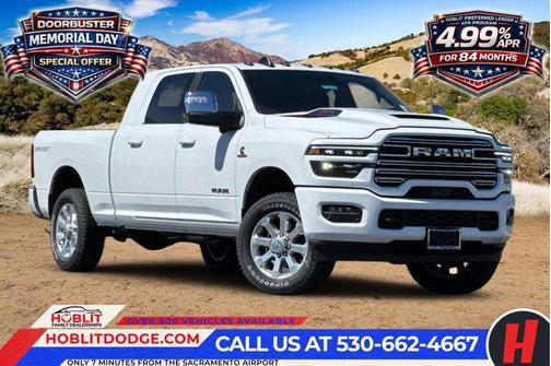 Bright White Clearcoat 2026 RAM 3500 Laramie Mega Cab 4x4 6'4' Box