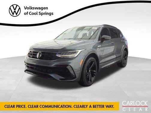 Platinum Gray Metallic 2023 Volkswagen Tiguan 2.0T SE R-Line Black