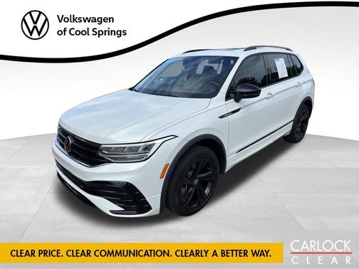 Opal White Pearl 2023 Volkswagen Tiguan 2.0T SE R-Line Black