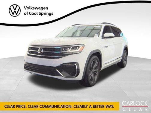 Pure White 2021 Volkswagen Atlas 3.6L SE w/Technology