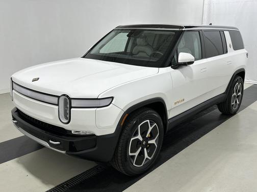 Glacier White 2024 Rivian R1S Adventure Quad Motor Large Pack