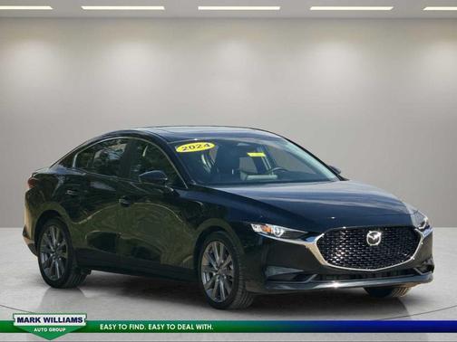 Jet Black 2024 Mazda Mazda3 FWD w/Preferred Package