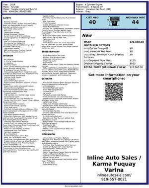 2016 Hyundai SONATA Hybrid SE