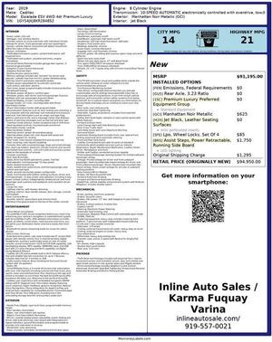 2019 Cadillac Escalade ESV Sport