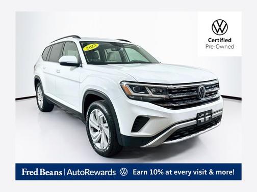 Pure White 2023 Volkswagen Atlas 3.6 SE w/ Technology