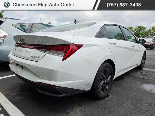 Lunar White 2023 Hyundai ELANTRA HEV Blue