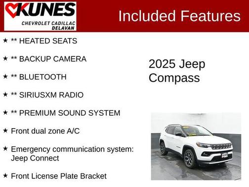 Bright White Clearcoat 2025 Jeep Compass Limited