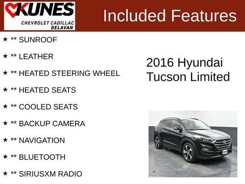 Black Noir Pearl 2016 Hyundai TUCSON Limited